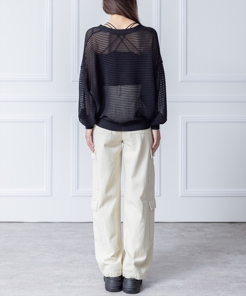 clear（クリア）の「透かし編みニットロングカーディガン≪2024SS≫（カーディガン/ボレロ・レディース・ブルー/アイボリー/イエロー系その他/ブラック・F）」の22枚目の写真