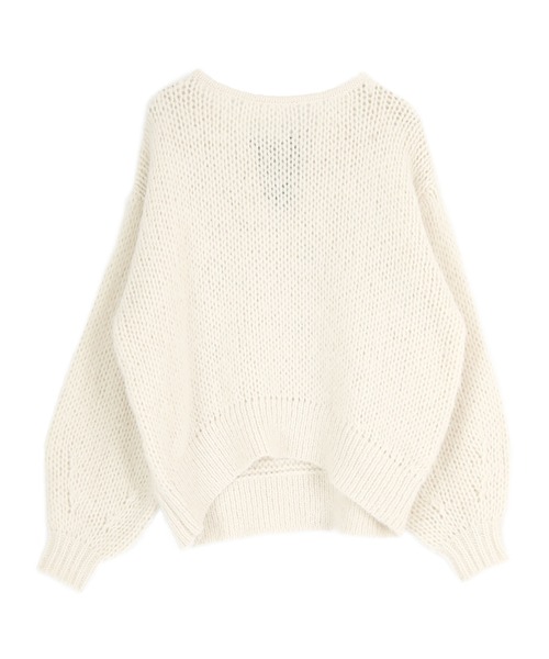 バックリボンローゲージニット バックリボンローゲージニット /Back Ribbon Low Gauge Knit | FI