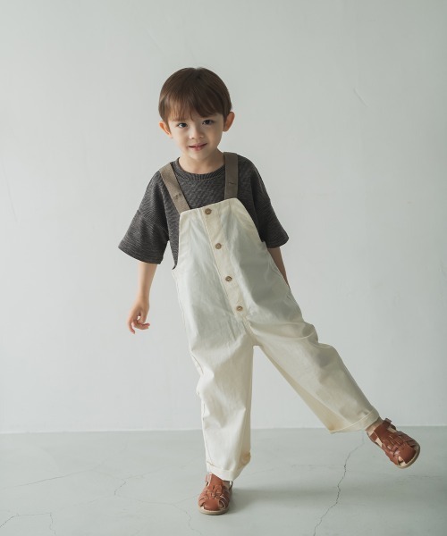 riziere(リジェール)の「コットンナチュラルオーバーオール(つなぎ/オールインワン・キッズ・ナチュラル・140/110/130/100/90/150/120)」の8枚目の写真