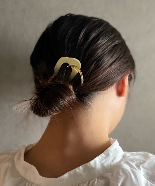 leinwande ヘアアクセサリー 美品 KuKuLu TOKYO】アクリル × メタル ニュアンスU字コームset