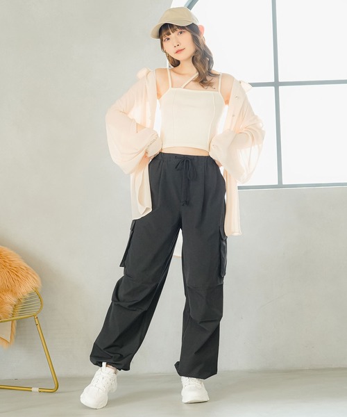 moulis'（ムーリス）の「アシメデザインキャミソール（キャミソール・レディース・ブラック/ホワイト/ベビーピンク・MEDIUM/LARGE/SMALL）」の8枚目の写真