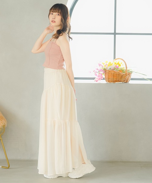 moulis'（ムーリス）の「アシメデザインキャミソール（キャミソール・レディース・ブラック/ホワイト/ベビーピンク・MEDIUM/LARGE/SMALL）」の17枚目の写真