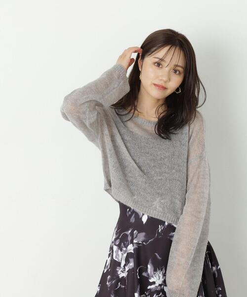 PROPORTION BODY DRESSING（プロポーションボディドレッシング）の「ショートメッシュニット / 1213270912（ニット/セーター・レディース・ホワイト/ベージュ/グレー・FREE）」の3枚目の写真