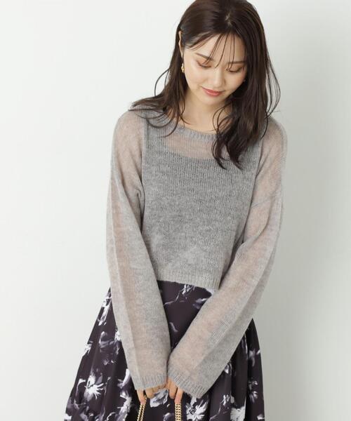 PROPORTION BODY DRESSING（プロポーションボディドレッシング）の「ショートメッシュニット / 1213270912（ニット/セーター・レディース・ホワイト/ベージュ/グレー・FREE）」の10枚目の写真