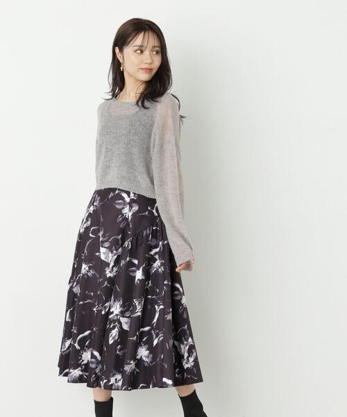 PROPORTION BODY DRESSING（プロポーションボディドレッシング）の「ショートメッシュニット / 1213270912（ニット/セーター・レディース・ホワイト/ベージュ/グレー・FREE）」の4枚目の写真