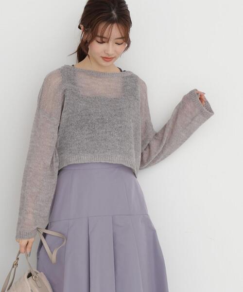 PROPORTION BODY DRESSING（プロポーションボディドレッシング）の「ショートメッシュニット / 1213270912（ニット/セーター・レディース・ホワイト/ベージュ/グレー・FREE）」の15枚目の写真