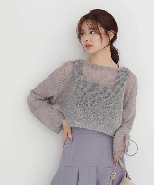 PROPORTION BODY DRESSING（プロポーションボディドレッシング）の「ショートメッシュニット / 1213270912（ニット/セーター・レディース・ホワイト/ベージュ/グレー・FREE）」の13枚目の写真