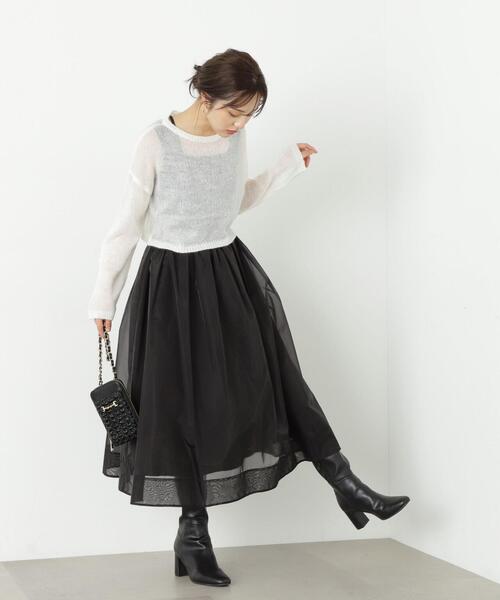 PROPORTION BODY DRESSING（プロポーションボディドレッシング）の「ショートメッシュニット / 1213270912（ニット/セーター・レディース・ホワイト/ベージュ/グレー・FREE）」の14枚目の写真