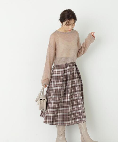 PROPORTION BODY DRESSING（プロポーションボディドレッシング）の「ショートメッシュニット / 1213270912（ニット/セーター・レディース・ホワイト/ベージュ/グレー・FREE）」の9枚目の写真