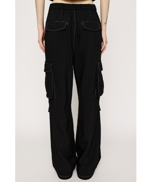 ASKYURSELF フレアカーゴパンツ ブラウン ASKYURSELF (アスクユアセルフ)商品ページ - Canvas Cargo Pants