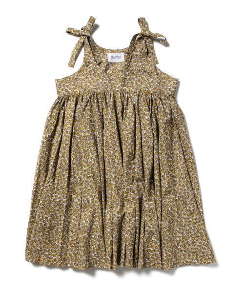 BEAMS BOY（ビームスボーイ）の「BEAMS BOY / プリント 肩リボン キャミワンピース（ワンピース・レディース・ゴールド/ネイビー・ONE SIZE）」の11枚目の写真