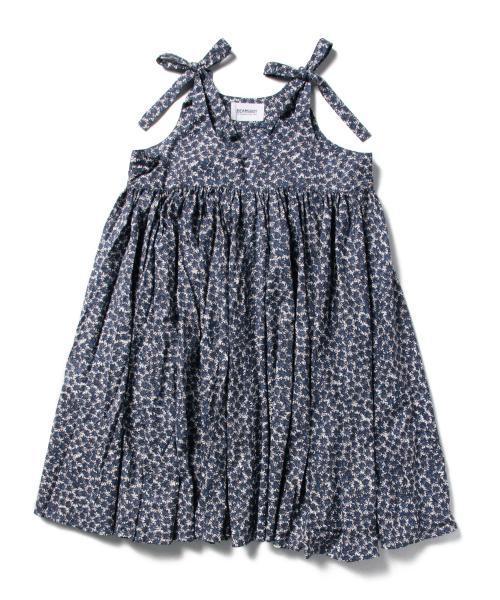 BEAMS BOY（ビームスボーイ）の「BEAMS BOY / プリント 肩リボン キャミワンピース（ワンピース・レディース・ゴールド/ネイビー・ONE SIZE）」の12枚目の写真