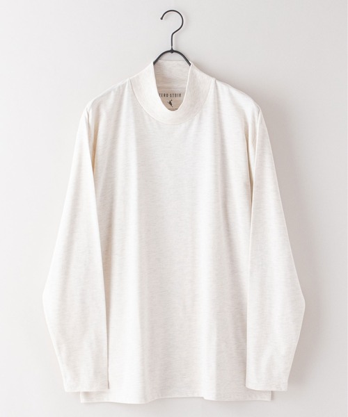 UNIIT（ユニット）の「【ZEROSTAIN/ゼロステイン】汗染みの目立たないTシャツ　ハイネック　ロンT　 撥水　防汚　UVカット　紫外線対策（Tシャツ/カットソー・メンズ・ブラック/オフホワイト/チャコールグレー/ホワイト・MEDIUM/LARGE/X-LARGE）」の6枚目の写真