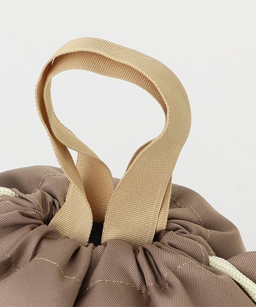 petit main（プティマイン）の「お弁当巾着（その他小物・キッズ・モカ/ライトピンク・FREE）」の5枚目の写真