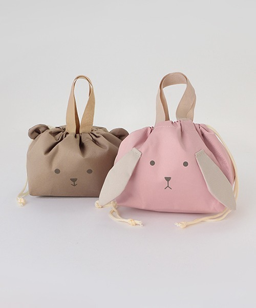 petit main（プティマイン）の「お弁当巾着（その他小物・キッズ・モカ/ライトピンク・FREE）」の12枚目の写真