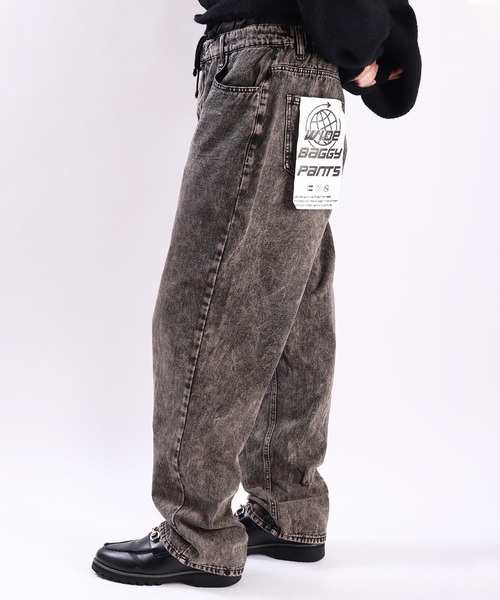 WESTSEA（ウエストシー）の「オーバーダイ デニムワイドバギーパンツ（デニムパンツ・メンズ・ブルー/ブラック・L/M）」の4枚目の写真