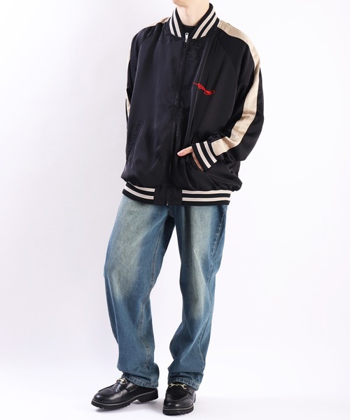 WESTSEA（ウエストシー）の「オーバーダイ デニムワイドバギーパンツ（デニムパンツ・メンズ・ブルー/ブラック・L/M）」の12枚目の写真