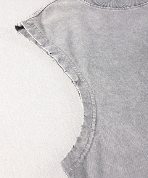 WESTSEA(ウエストシー)の「無地 ロング丈ノースリーブTシャツ 色落ち タンクトップ(タンクトップ・メンズ・チャコールグレー/グレー/ブラック・L/XL/M)」の11枚目の写真