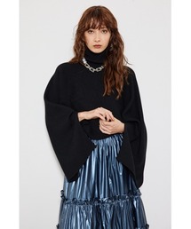 rienda | ZIPスリーブショートニットトップス(ニット/セーター)