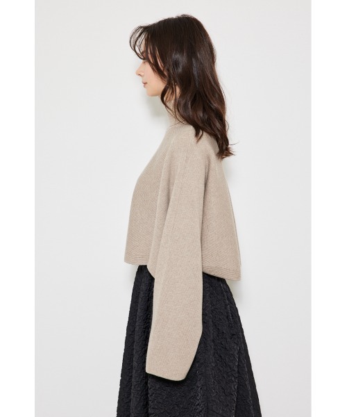 rienda(リエンダ)の「ジップスリーブショートニットトップス 2WAY(ニット/セーター・レディース・ベージュ/ブラック/アイボリー/グリーン/レッド・FREE)」の10枚目の写真