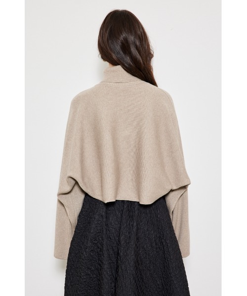 rienda(リエンダ)の「ジップスリーブショートニットトップス 2WAY(ニット/セーター・レディース・ベージュ/ブラック/アイボリー/グリーン/レッド・FREE)」の11枚目の写真