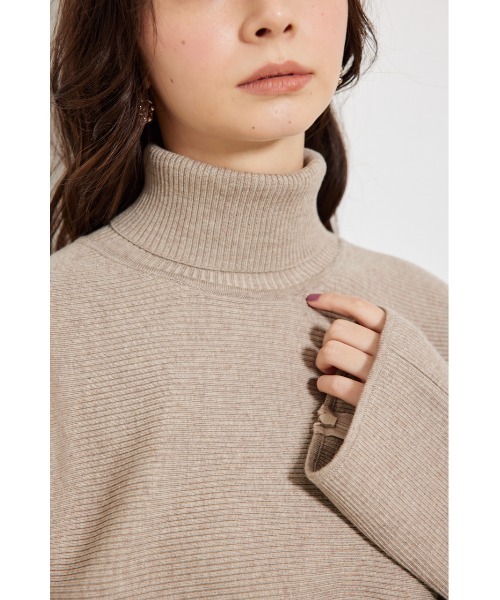 rienda(リエンダ)の「ジップスリーブショートニットトップス 2WAY(ニット/セーター・レディース・ベージュ/ブラック/アイボリー/グリーン/レッド・FREE)」の12枚目の写真