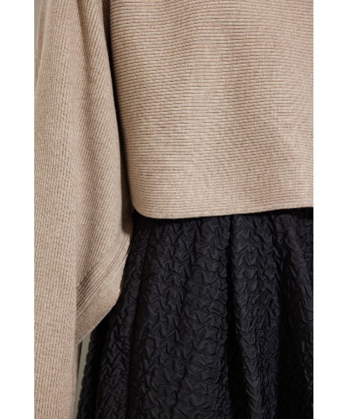 rienda(リエンダ)の「ジップスリーブショートニットトップス 2WAY(ニット/セーター・レディース・ベージュ/ブラック/アイボリー/グリーン/レッド・FREE)」の14枚目の写真