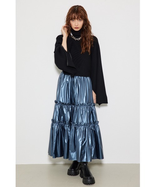 rienda(リエンダ)の「ジップスリーブショートニットトップス 2WAY(ニット/セーター・レディース・ベージュ/ブラック/アイボリー/グリーン/レッド・FREE)」の17枚目の写真