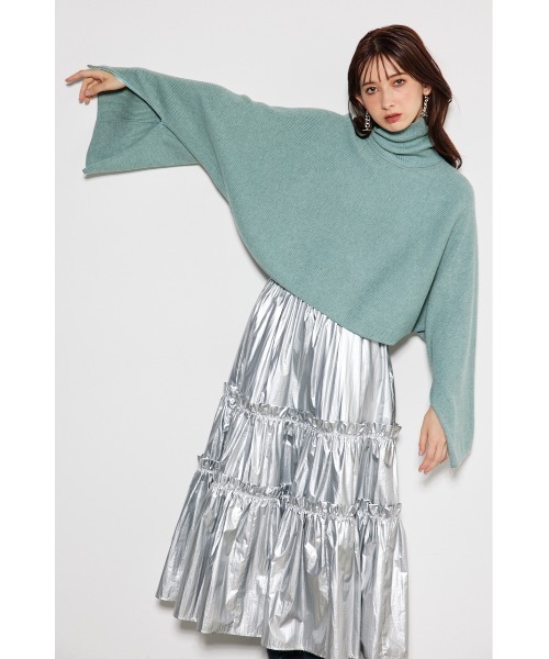 rienda(リエンダ)の「ジップスリーブショートニットトップス 2WAY(ニット/セーター・レディース・ベージュ/ブラック/アイボリー/グリーン/レッド・FREE)」の21枚目の写真