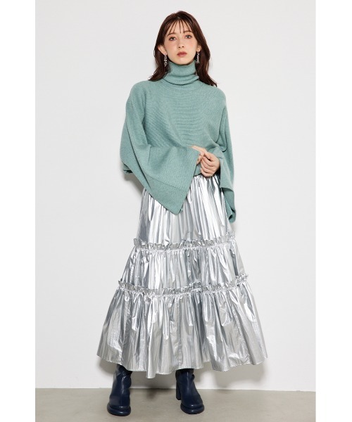 rienda(リエンダ)の「ジップスリーブショートニットトップス 2WAY(ニット/セーター・レディース・ベージュ/ブラック/アイボリー/グリーン/レッド・FREE)」の22枚目の写真