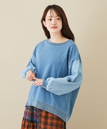 CUBE SUGAR（キューブシュガー）の「WEB限定インディゴスウェット×デニムプルオーバー（スウェット）」