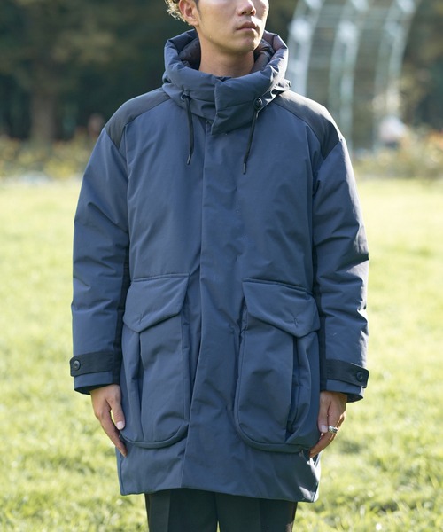 +phenix（プラスフェニックス）の「【＋phenix/プラスフェニックス】DOWN CARGO COAT（ダウンジャケット/コート・レディース・ブラック/カーキ/ネイビー・SMALL/MEDIUM/LARGE/X-LARGE）」の9枚目の写真
