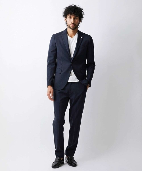 MICHEL KLEIN HOMME (ミッシェルクランオム)の「ストレッチスラックスパンツ(スラックス・メンズ・ダークグレー/ネイビー・LARGE/MEDIUM/X-LARGE)」の3枚目の写真