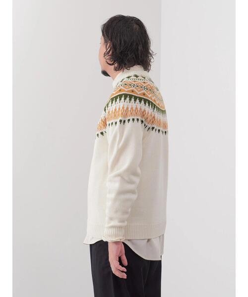 CRAFT STANDARD BOUTIQUE（クラフトスタンダードブティック）の「【男女兼用】求心柄クルーネックニット（ニット/セーター・レディース・ブラウン/杢グレー/アイボリー・M/L）」の18枚目の写真