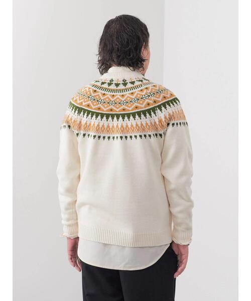 CRAFT STANDARD BOUTIQUE（クラフトスタンダードブティック）の「【男女兼用】求心柄クルーネックニット（ニット/セーター・レディース・ブラウン/杢グレー/アイボリー・M/L）」の19枚目の写真