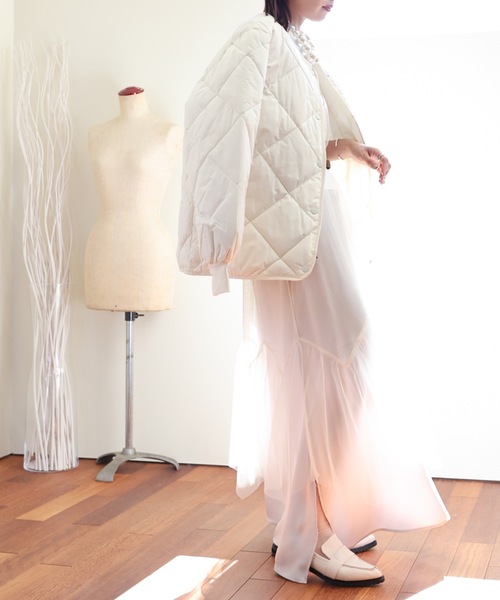 ULEULA(ウルア)の「チュールロングキャミワンピース(ワンピース・レディース・アイボリー/ブラック・FREE)」の19枚目の写真