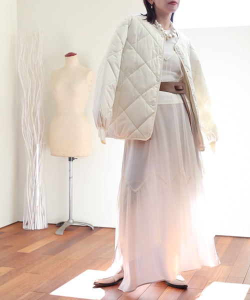 ULEULA(ウルア)の「チュールロングキャミワンピース(ワンピース・レディース・アイボリー/ブラック・FREE)」の17枚目の写真