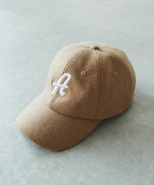 un dix cors（アンディコール）の「刺繍入りメルトンキャップ（キャップ・レディース・キャメル/ボルドー・FREE）」の8枚目の写真