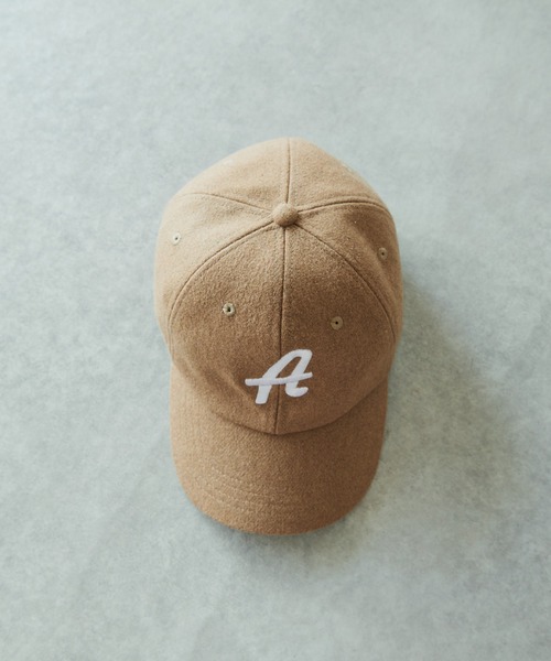 un dix cors（アンディコール）の「刺繍入りメルトンキャップ（キャップ・レディース・キャメル/ボルドー・FREE）」の9枚目の写真