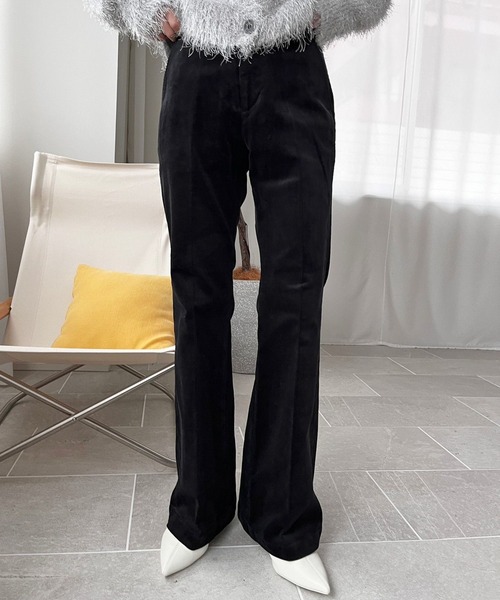 LOWRYS FARM（ローリーズファーム）の「ストレッチコーデュロイフレアＰ　 971217（デニムパンツ・レディース・ブラウン/ブルー/ブラック・MEDIUM/LARGE）」の9枚目の写真