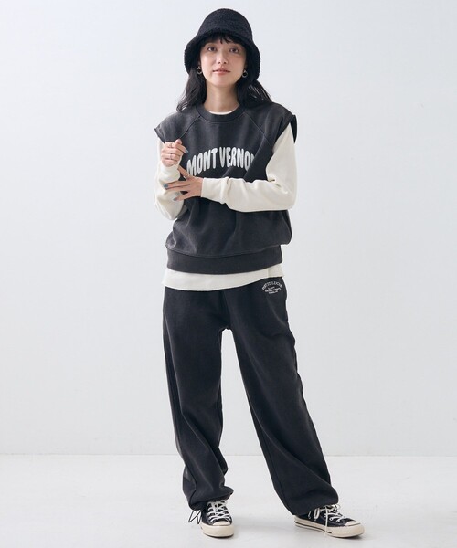 FREAK'S STORE(フリークスストア)の「ヴィンテージ ロゴ スウェット ベスト(ベスト・レディース・チャコールグレー/ネイビー/サックスブルー・フリ-)」の20枚目の写真