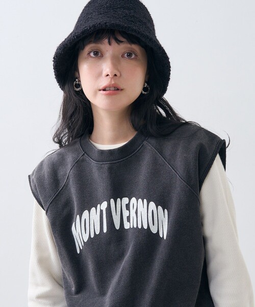 FREAK'S STORE(フリークスストア)の「ヴィンテージ ロゴ スウェット ベスト(ベスト・レディース・チャコールグレー/ネイビー/サックスブルー・フリ-)」の16枚目の写真