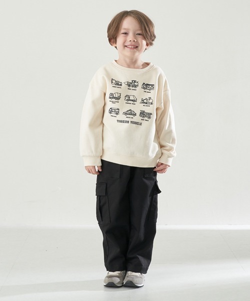 b・ROOM（ビールーム）の「【表コットン毛玉バイバイ裏起毛】アソートスウェット（スウェット・キッズ・チャコール/ラベンダー/ブルーグリーン/アイボリー/グレイッシュベージュ/ブルーグレー・120cm/110cm/130cm/100cm）」の11枚目の写真