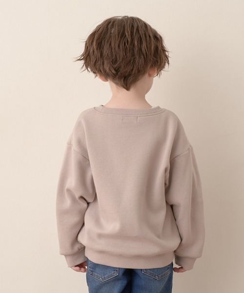 b・ROOM（ビールーム）の「【表コットン毛玉バイバイ裏起毛】アソートスウェット（スウェット・キッズ・チャコール/ラベンダー/ブルーグリーン/アイボリー/グレイッシュベージュ/ブルーグレー・120cm/110cm/130cm/100cm）」の12枚目の写真