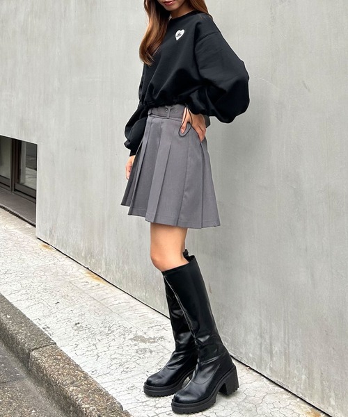 INGNI(イング)の「胸ワッペンハートロゴスウェットプルオーバー(スウェット・レディース・アイボリー/グレー/オートミール/ブラック・M)」の17枚目の写真