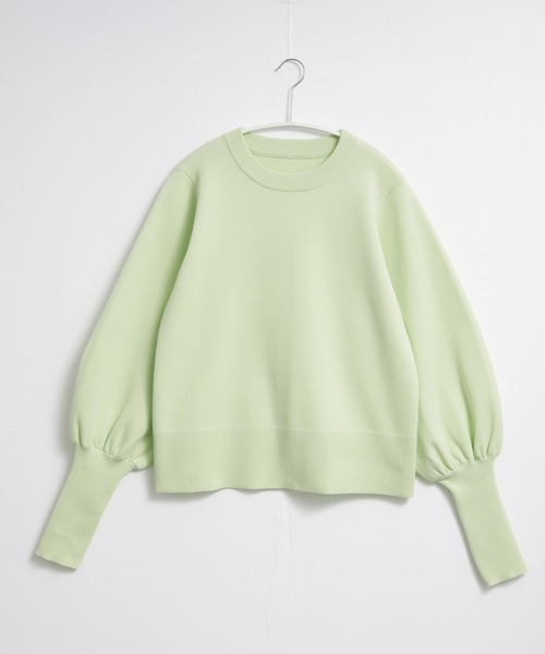 for/c（フォーシー）の「[新色追加]ロングリブボリューム袖ニットプルオーバー【サスティナブル】（ニット/セーター・レディース・アイボリー/ブラック/グレー/ベージュ/ネイビー/オフホワイト/ブラウン/ライトグリーン・LL/M/L）」の18枚目の写真