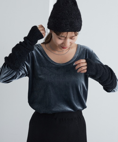 COLONY 2139（コロニートゥーワンスリーナイン）の「シャギーアームウォーマー（アームカバー・レディース・ベージュ/シルバー/アイボリー/ブラック・FREE）」の19枚目の写真