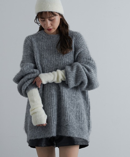 COLONY 2139（コロニートゥーワンスリーナイン）の「シャギーアームウォーマー（アームカバー・レディース・ベージュ/シルバー/アイボリー/ブラック・FREE）」の14枚目の写真