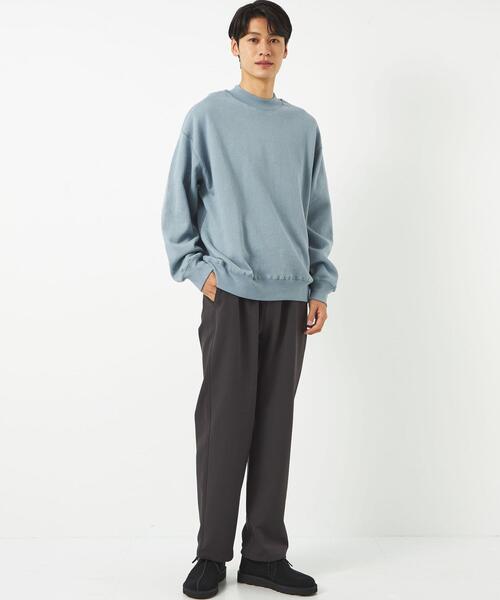 green label relaxing（グリーンレーベルリラクシング）の「ハリヌキ モックネック スウェット（スウェット・メンズ・ライトグレー/ライトブルー/ダークグレー・XL/M/S/L）」の4枚目の写真
