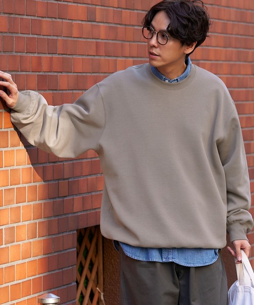 coca(coca)(コカ)の「メンズ コットンダンボールプルオーバー(スウェット・メンズ・ホワイト/グレイッシュベージュ/ブラック・M/L/XL)」の7枚目の写真